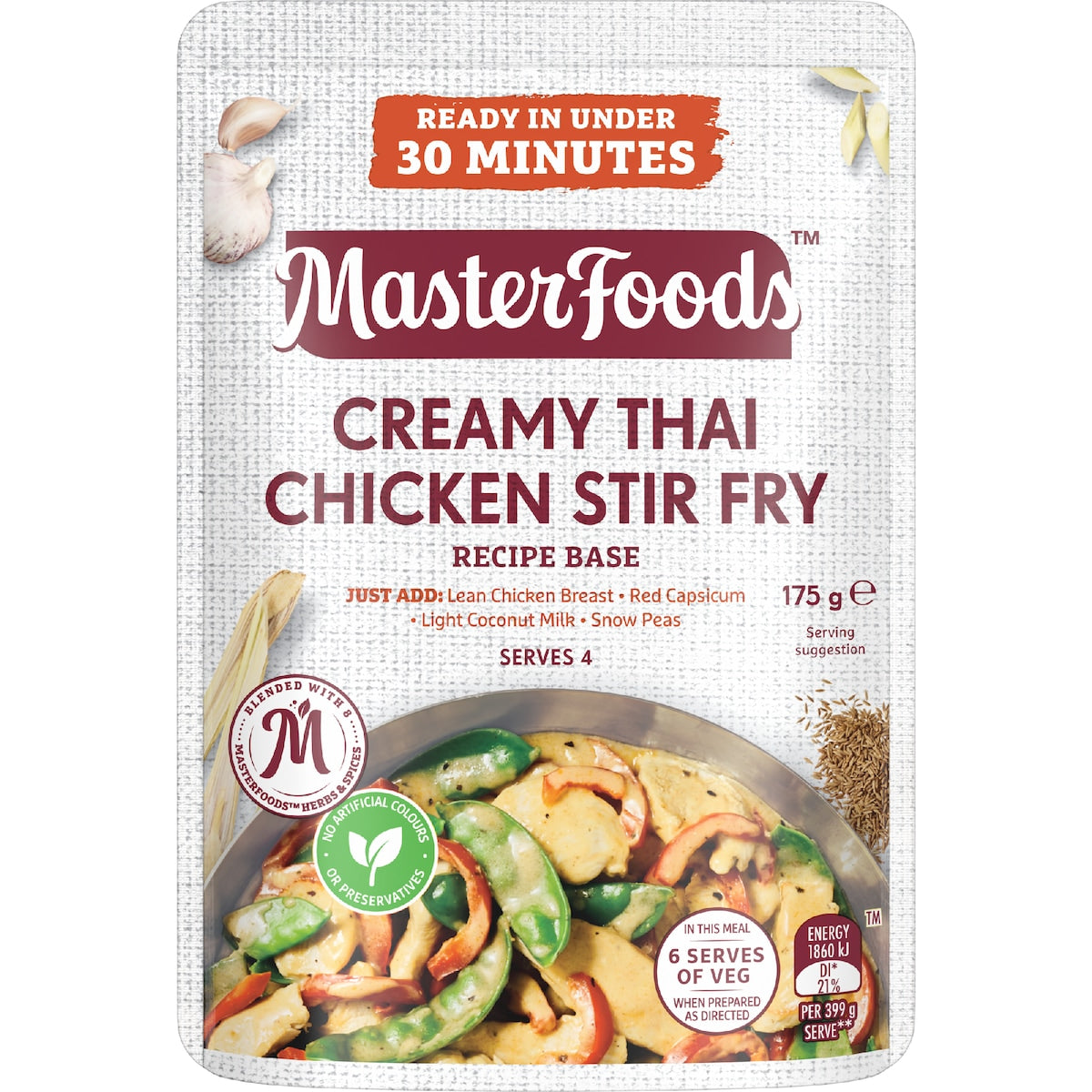Masterfoods Stir Fry Recipe Base Creamy Thai Chicken 175g