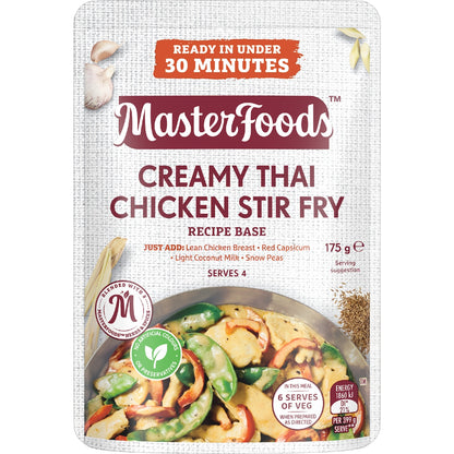 Masterfoods Stir Fry Recipe Base Creamy Thai Chicken 175g