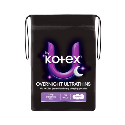 U by Kotex Overnight Ultrathin Pads With Wings - 10 pack
