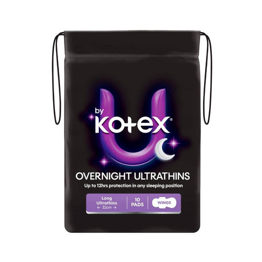 U by Kotex Overnight Ultrathin Pads With Wings - 10 pack