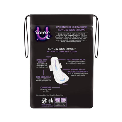 U by Kotex Overnight Ultrathin Pads With Wings - 10 pack