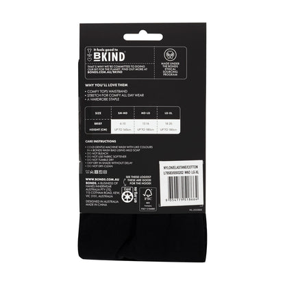 Bonds 70d Opaque/ No Dig Tight Black Sm/med - 1 PACK