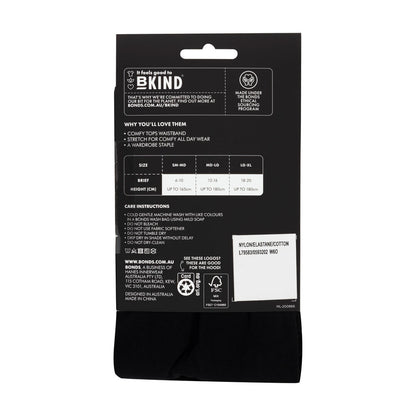 Bonds 70d Opaque /no Dig Tight Black Medium/large - 1 pack