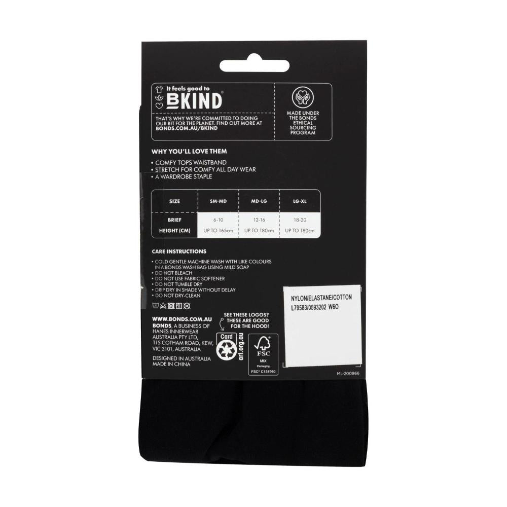 Bonds 70d Opaque /no Dig Tight Black Medium/large - 1 pack