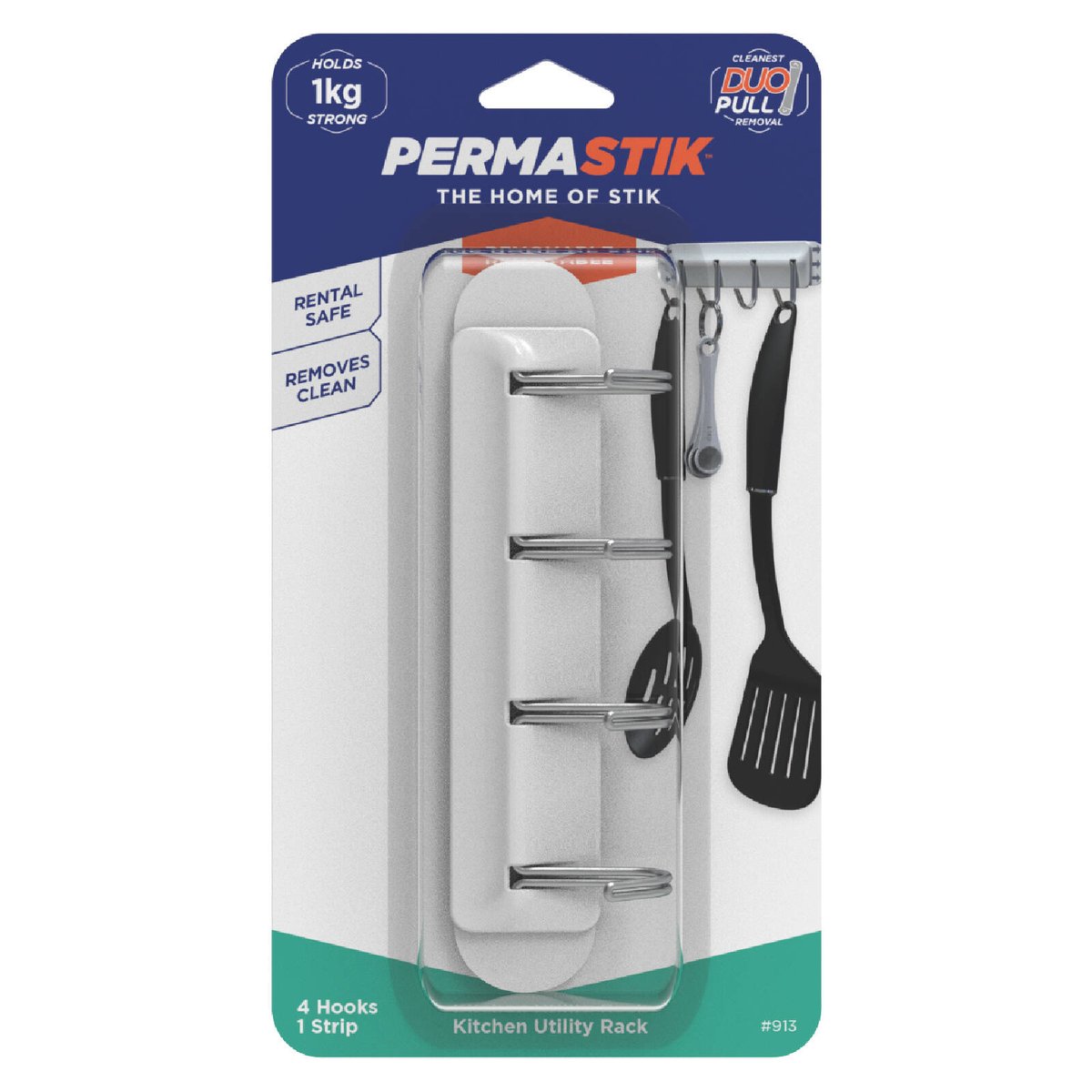 Permastik Kitchen Utility Rack - 120mm - Self-Adhesive - Holds 1kg