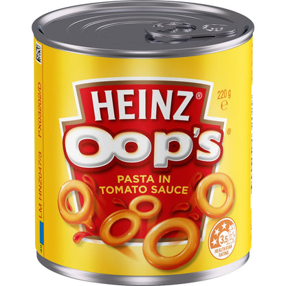 Heinz Oops Pasta In Tomato Sauce Canned Spaghetti Os 220g