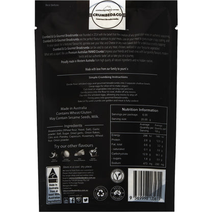 Crumbed & Co Breadcrumbs Panko French Style Garlic & Herbs 120g