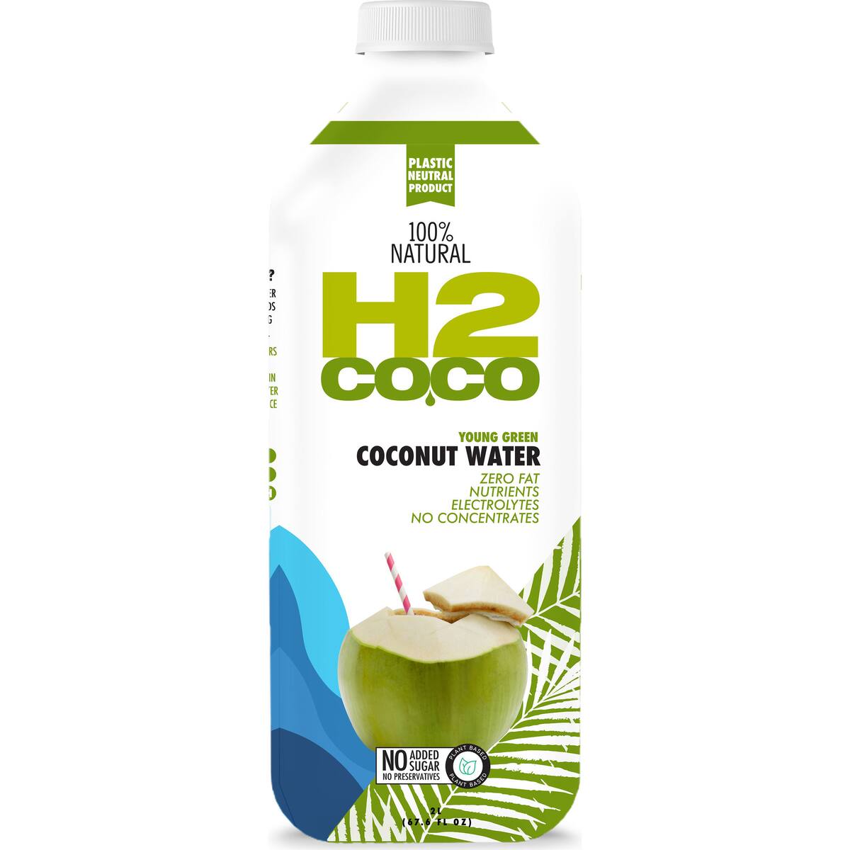 H2coco Pure Coconut Water 2l