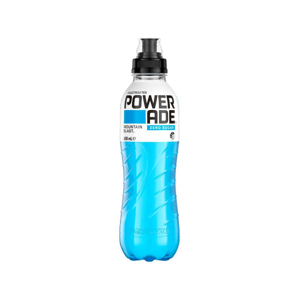 Powerade Zero Sugar Mountain Blast Drink Sipper Cap - 600mL