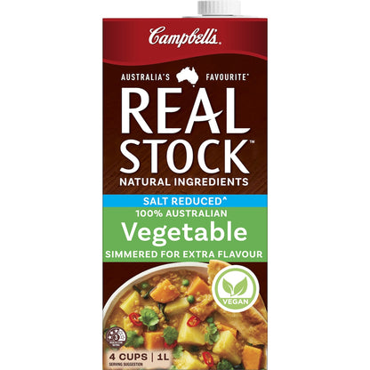 Campbells Real Stock Vegetable Salt Reduced 1l