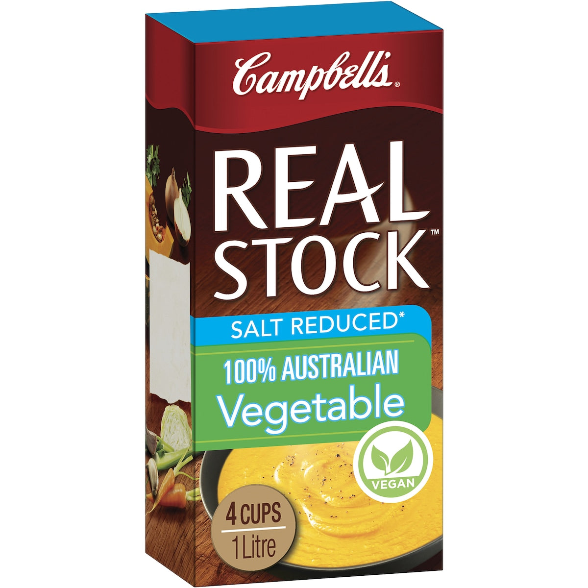 Campbells Real Stock Vegetable Salt Reduced 1l