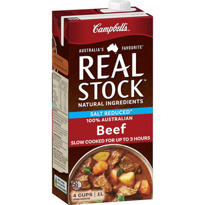 Campbells Real Stock Beef Salt Reduced 1l