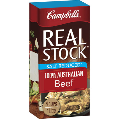 Campbells Real Stock Beef Salt Reduced 1l
