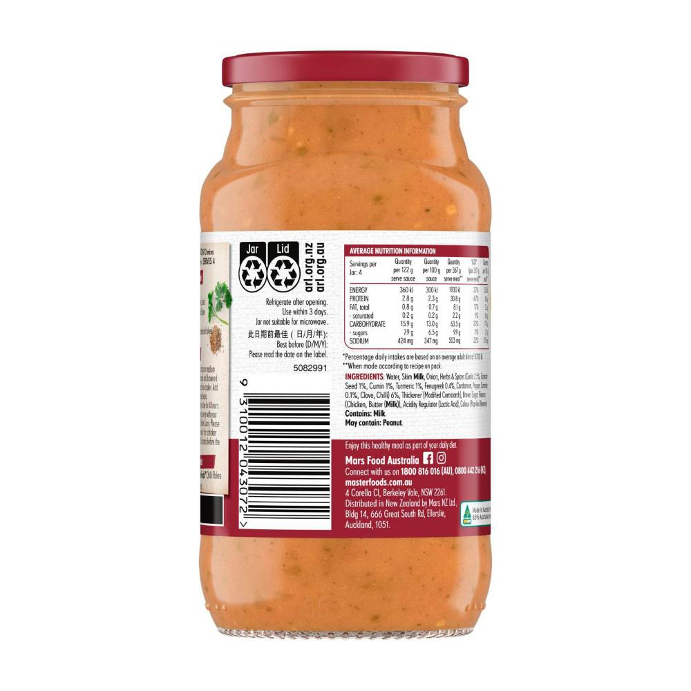 MasterFoods Mild Chicken Curry Slow Cook Simmer Sauce - 490g