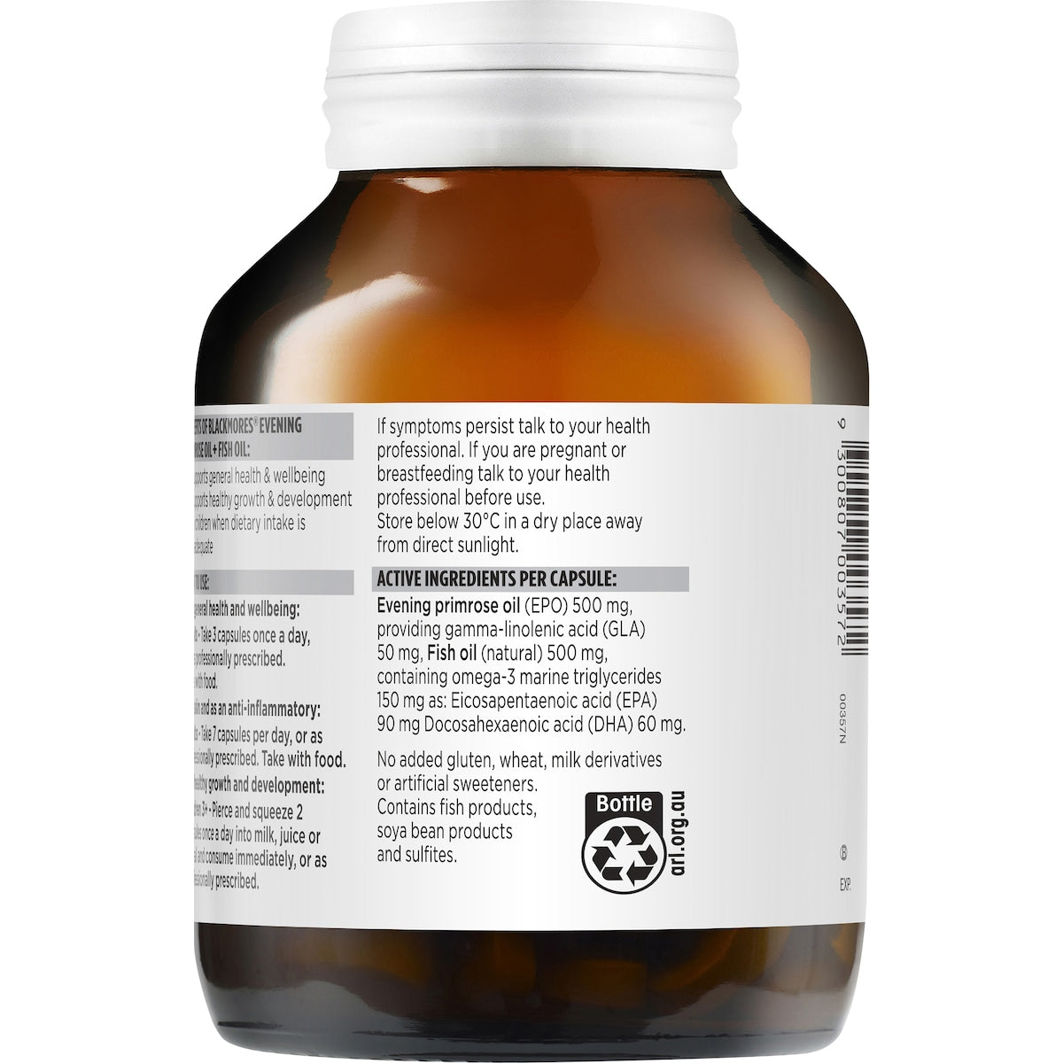 Blackmores Evening Primrose Oil + Fish Oil Capsules 100 Pack