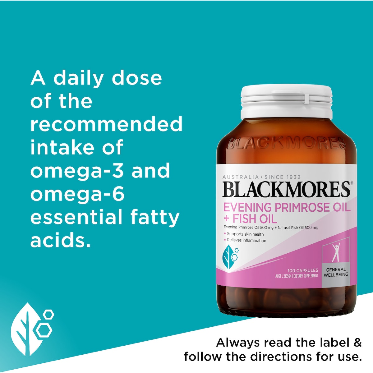 Blackmores Evening Primrose Oil + Fish Oil Capsules 100 Pack
