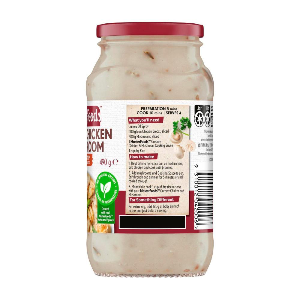 MasterFoods Creamy Chicken & Mushroom Simmer Sauce - 490g