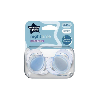 Tommee Tippee Night Time Baby Dummy 2 Pack 6-18m - 2 pack