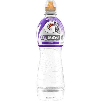 Gatorade G Active Water Sports Drinks Grape Electrolyte Sugar Free 600ml
