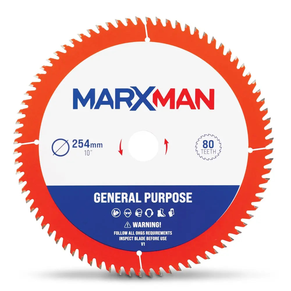 MARXMAN 254mm 80T TCT Wood G Purpose Circular Saw Blade MMCSS25480
