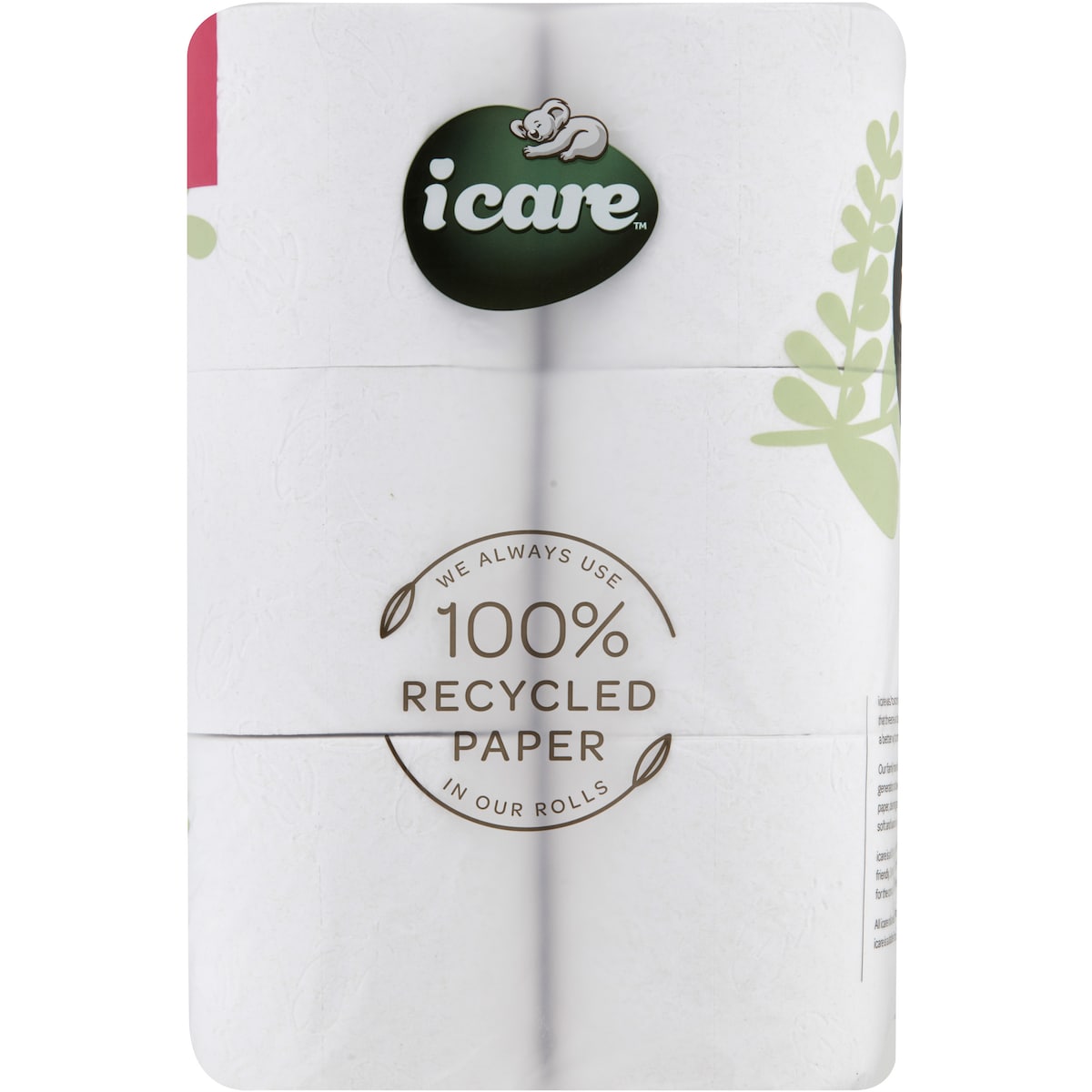Icare 100% Recycled 3 Ply Toilet Tissue 24 Pack