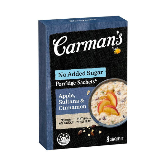 Carman's Porridge Sachets Apple Sultana & Cinnamon 8 Pack - 320g