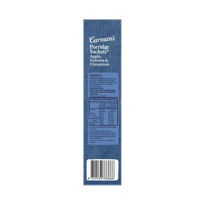 Carman's Porridge Sachets Apple Sultana & Cinnamon 8 Pack - 320g