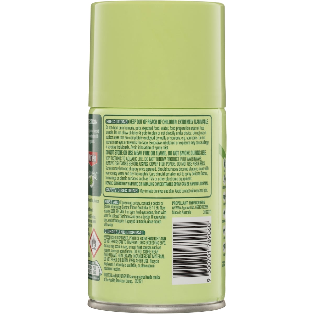 Mortein Naturgard Odourless Multi Insect Automatic Spray Refill 152g