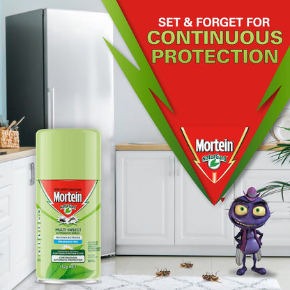 Mortein Naturgard Odourless Multi Insect Automatic Spray Refill 152g