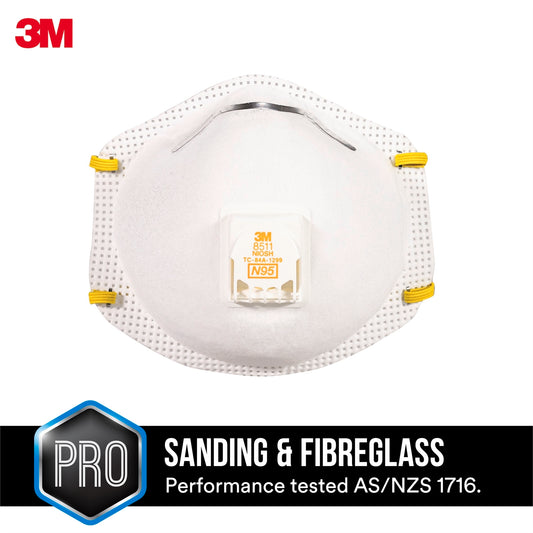 3M P2 Particulate Sanding And Fibreglass Valved Respirators - 2 Pack