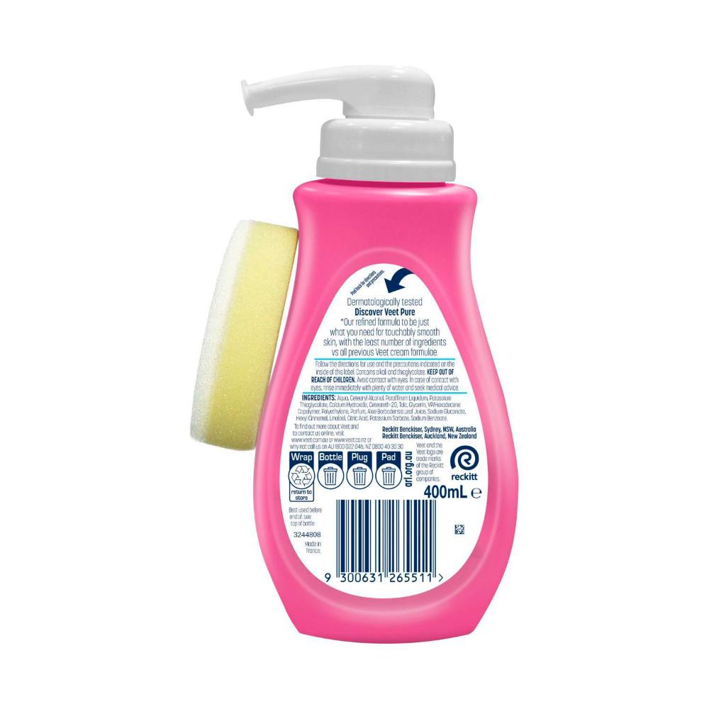 Veet In Shower Hair Removal Cream For Sensitive Skin Legs And Body - 400mL