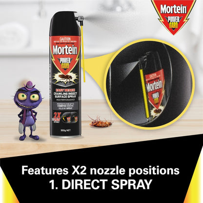 Mortein Powergard Easy Reach Crawling Insect Surface Spray 350g