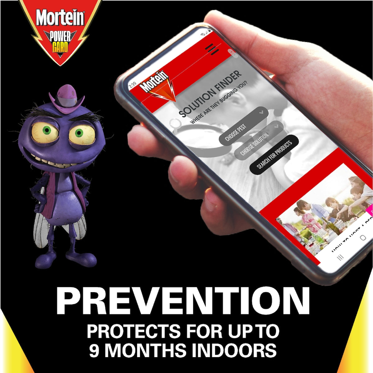 Mortein Powergard Easy Reach Crawling Insect Surface Spray 350g