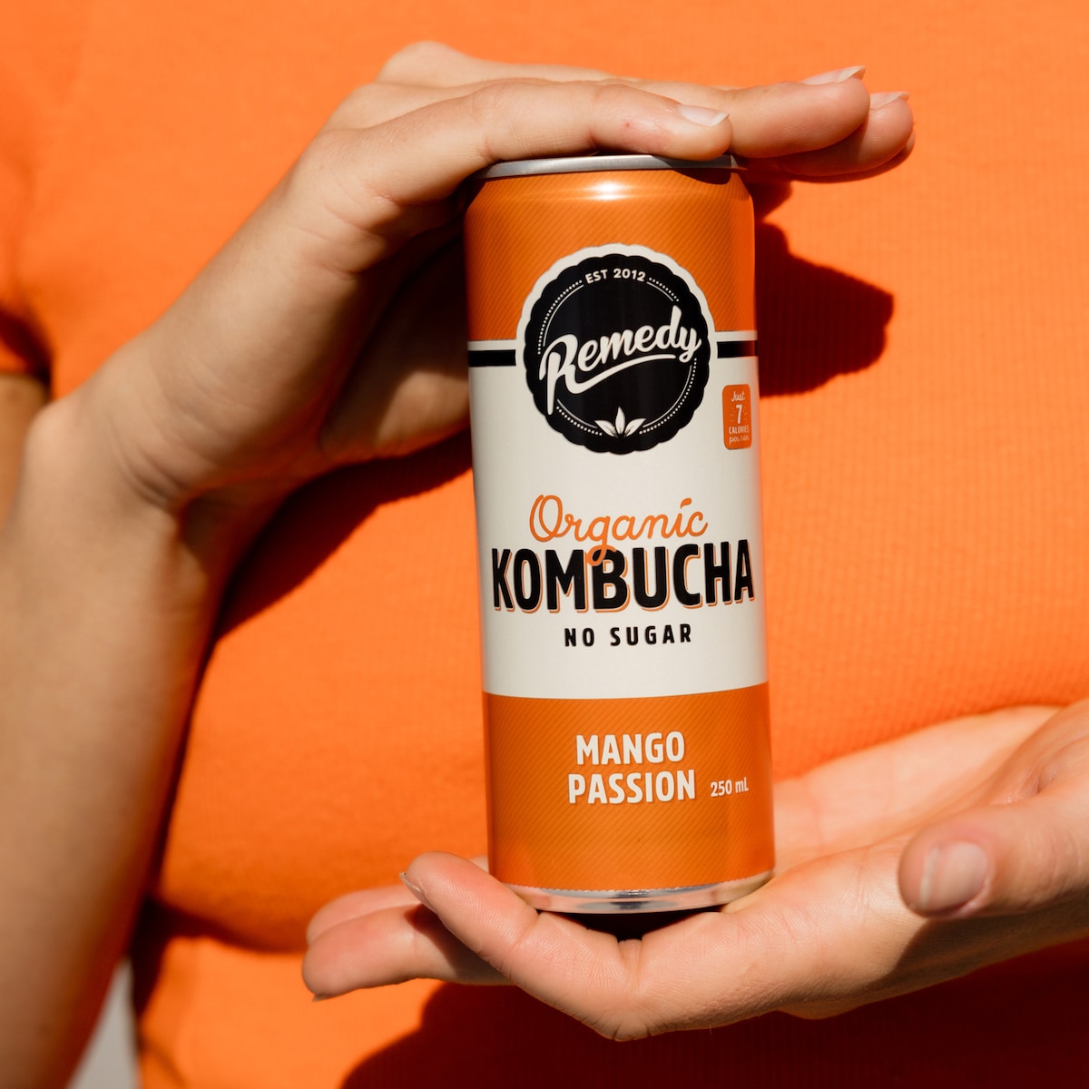 Remedy Organic Kombucha Mango Passion Cans 250ml X 4 Pack