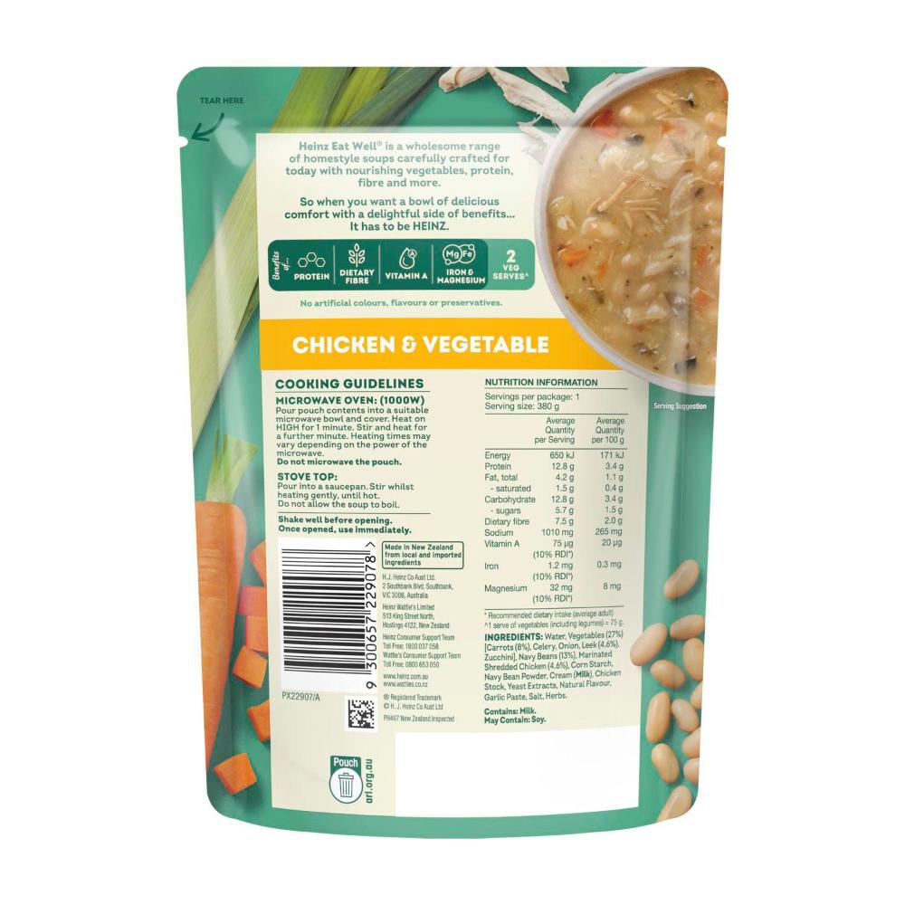 Heinz Eat Well Soup Pouch Chicken & Vegetable - 380g