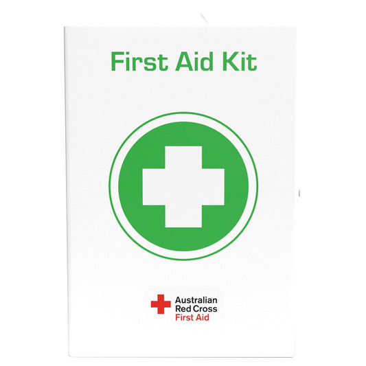 Australian Red Cross Wall Mounted Metal Cabinet Modulator First Aid Kit