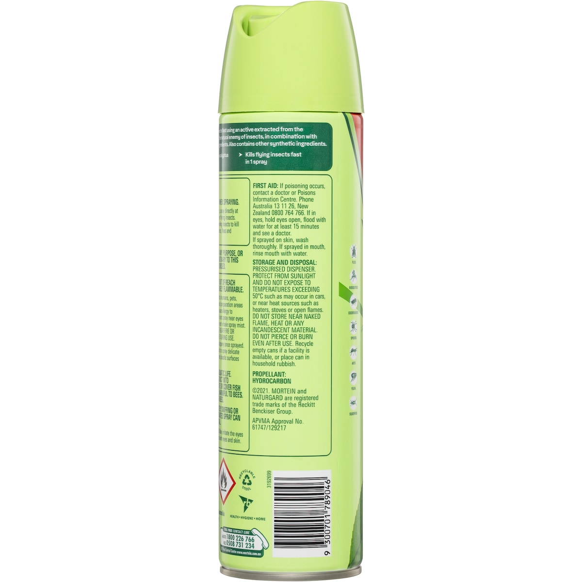 Mortein Naturgard Eucalyptus Fly & Mosquito Spray 320g