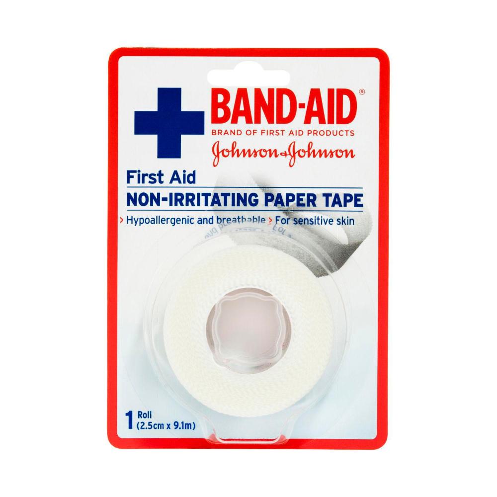 Band-aid First Aid Non-Irritating Paper Tape 2.5Cm x 9.1m - 1 pack