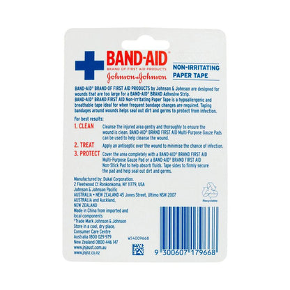 Band-aid First Aid Non-Irritating Paper Tape 2.5Cm x 9.1m - 1 pack