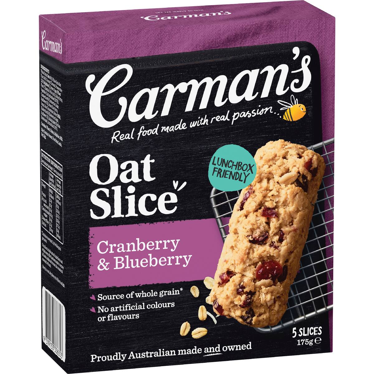 Carman's Oat Slices Cranberry & Blueberry 5 Pack