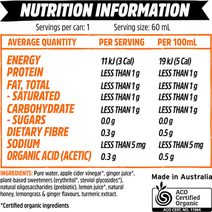 Remedy Digestion With Prebiotics Ginger Shot 60ml