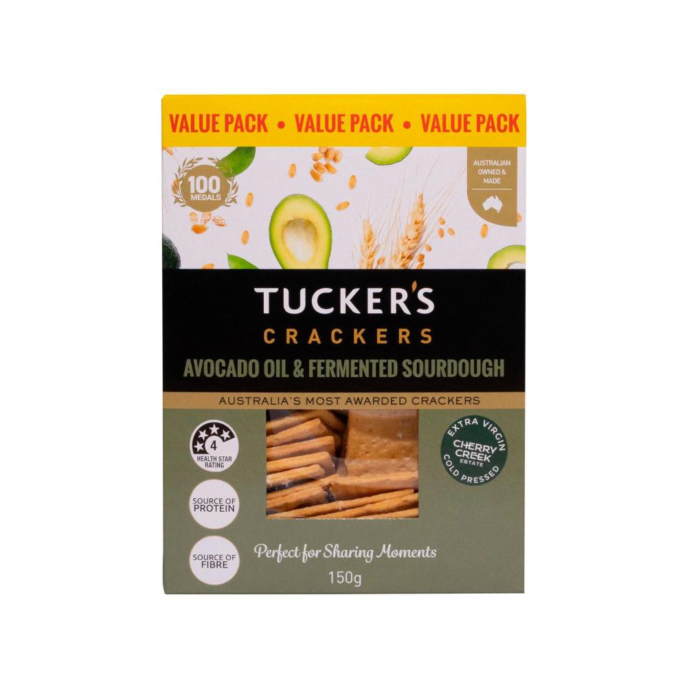 Tuckers Crackers Avocado Oil & Fermented Sourdough - 150g