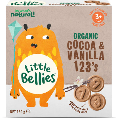 Little Bellies Organic Cocoa & Vanilla 123s 130g