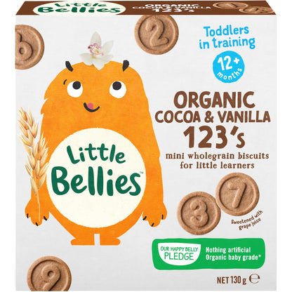 Little Bellies Organic Cocoa & Vanilla 123s 130g