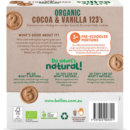 Little Bellies Organic Cocoa & Vanilla 123s 130g
