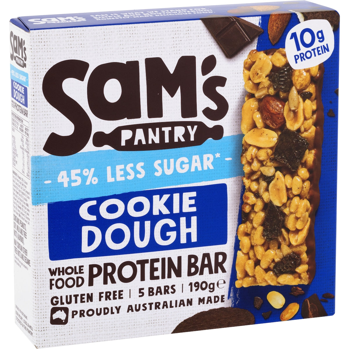 Sams Pantry Cookie Dough Low Sugar Protein Bars 5 Pack