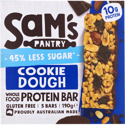 Sams Pantry Cookie Dough Low Sugar Protein Bars 5 Pack