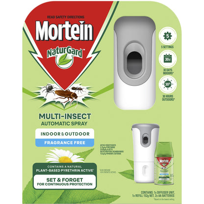 Mortein Naturgard Fragrance Free Multi-insect Automatic Spray 152g