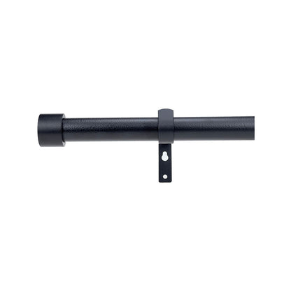 Pillar Black Curtain Rod Bracket - 25mm & 32mm - 1 Pair - 105-150mm