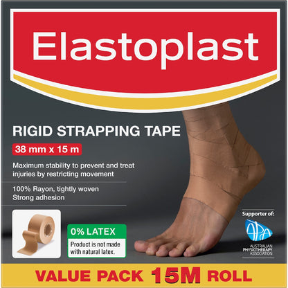 Elastoplast Rigid Strapping Tape For Prevention & Support 15m Each